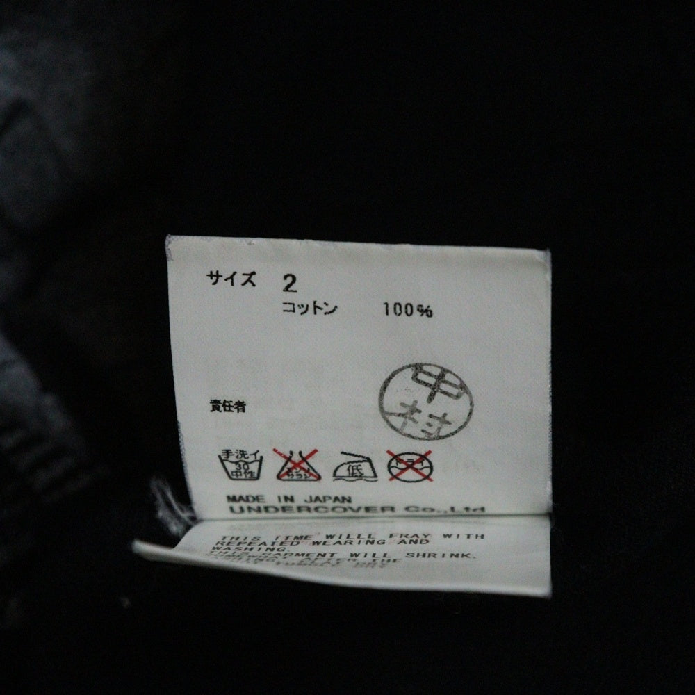 UNDERCOVERISM(アンダーカバイズム) 05SS but Beautiful期 スカル プリント ショートスリーブ カットソー 7分丈 半袖 Tシャツ ブラック