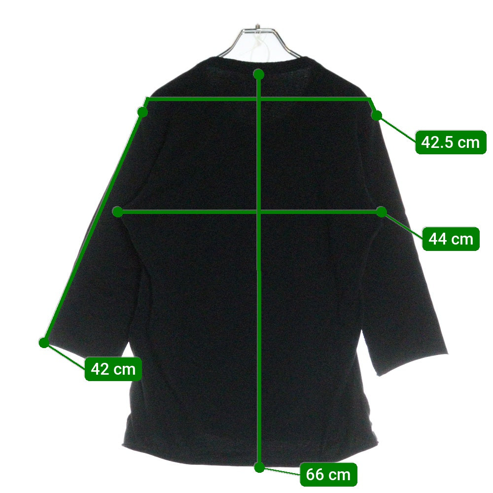 UNDERCOVERISM(アンダーカバイズム) 05SS but Beautiful期 スカル プリント ショートスリーブ カットソー 7分丈 半袖 Tシャツ ブラック