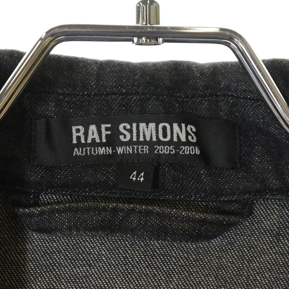 RAF SIMONS(ラフシモンズ) 05AW ポルターガイスト期 デニム ダブル ライダース ジャケット グレー
