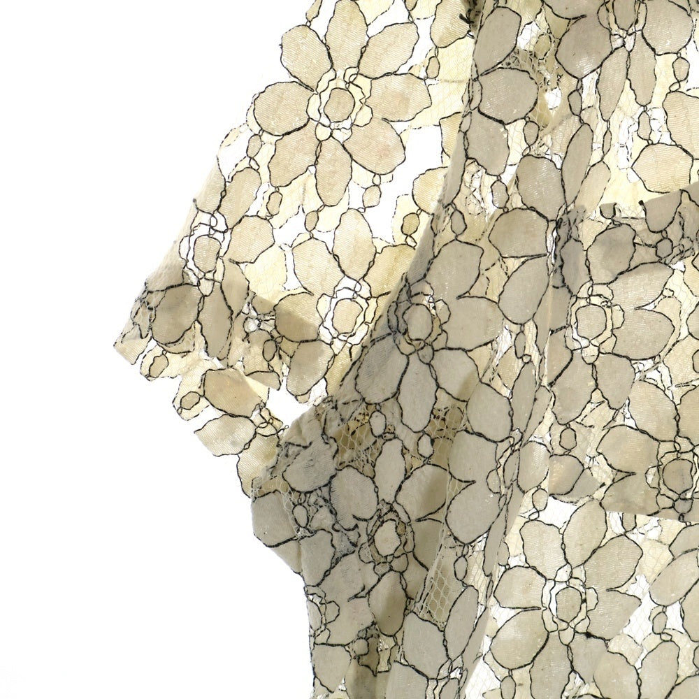 BODE(ボディ) 22AW DAISY LACE SS SHIRTデイジー レース コットン オープンカラー 半袖シャツ アイボリー