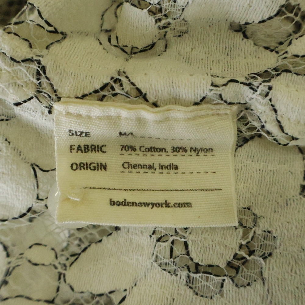 BODE(ボディ) 22AW DAISY LACE SS SHIRTデイジー レース コットン オープンカラー 半袖シャツ アイボリー