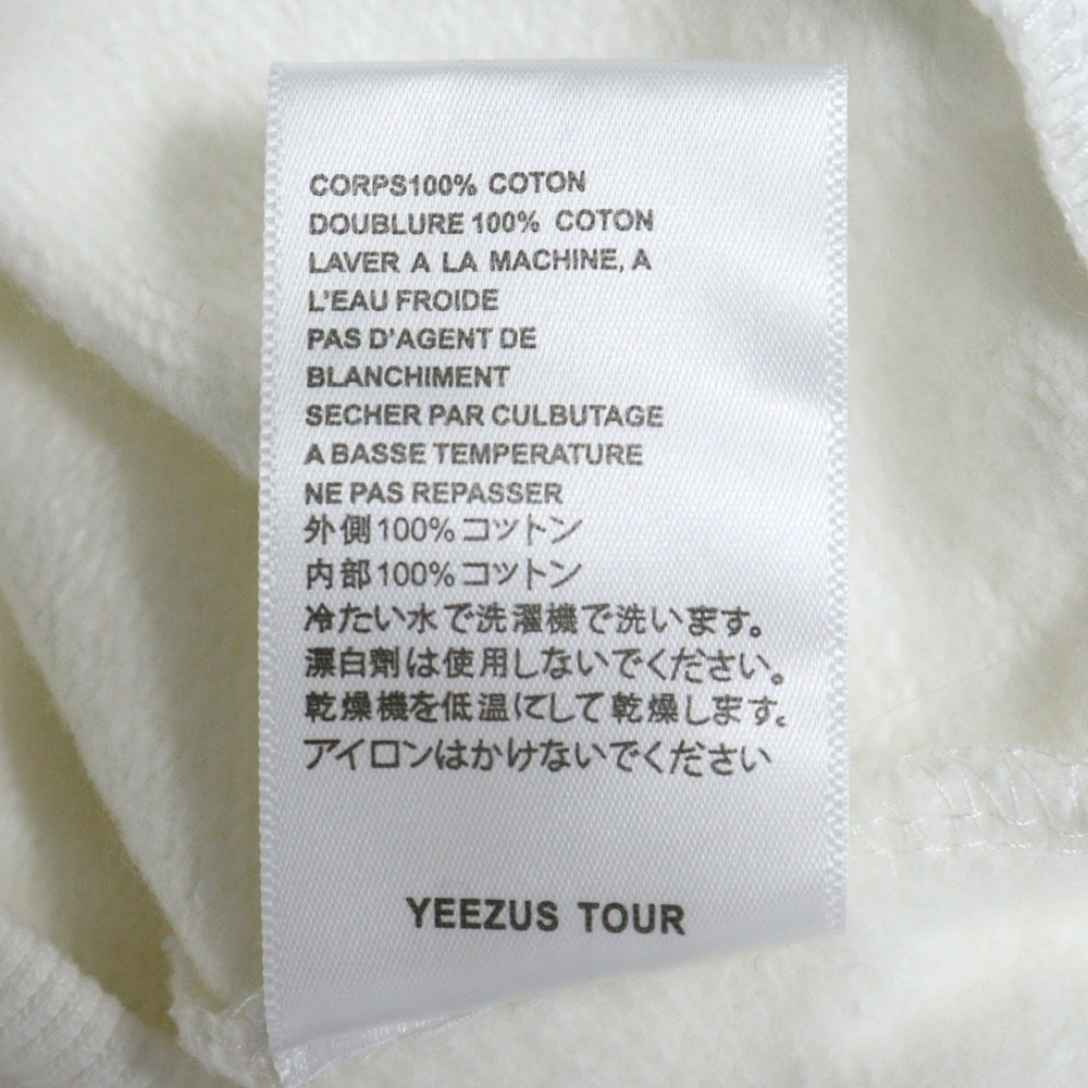 KANYE WEST(カニエウェスト) ×AWGE JIK CROSS SWEATSHIRT オーグ ジーザスイズキング クロス ラメ加工 両面プリント モックネック プルオーバースウェットトレーナー ホワイト
