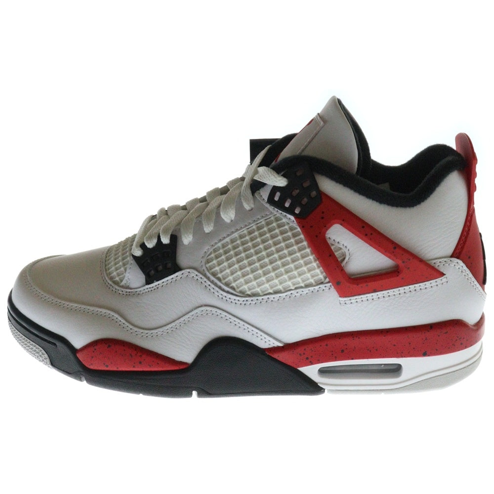 NIKE(ナイキ) AIR JORDAN 4 RETRO RED CEMENT エアジョーダン レトロ レッドセメント ミッドカットスニーカー ホワイト/レッド US9/27cm DH6927-161