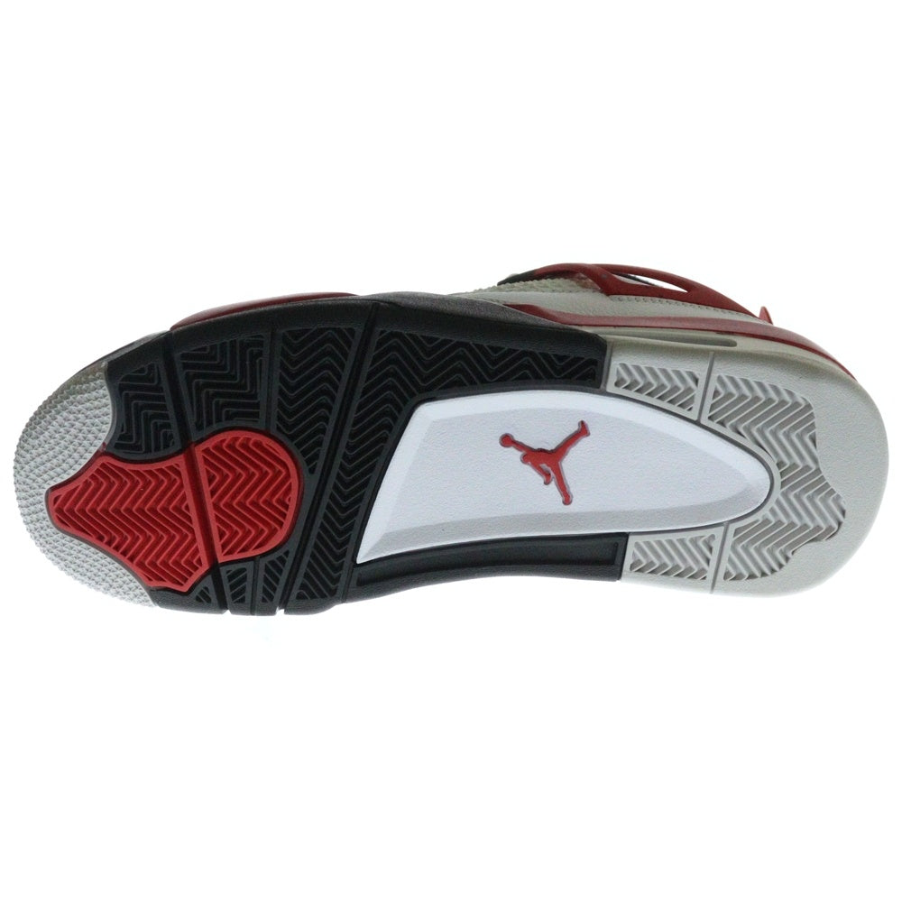 NIKE(ナイキ) AIR JORDAN 4 RETRO RED CEMENT エアジョーダン レトロ レッドセメント ミッドカットスニーカー ホワイト/レッド US9/27cm DH6927-161