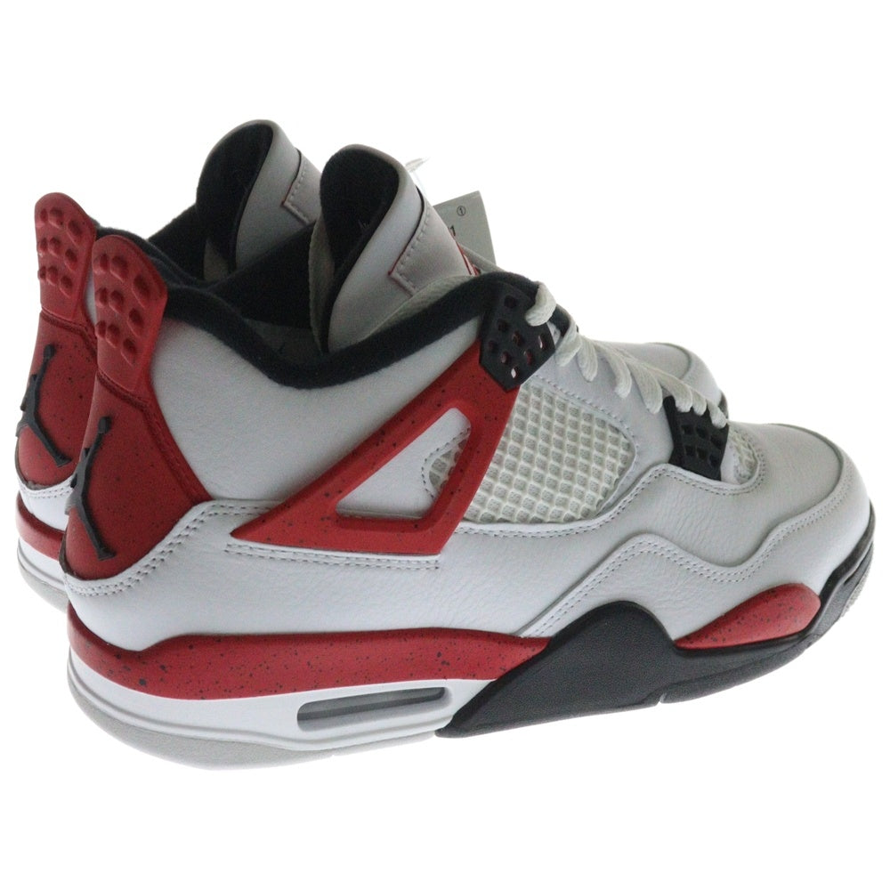 NIKE(ナイキ) AIR JORDAN 4 RETRO RED CEMENT エアジョーダン レトロ レッドセメント ミッドカットスニーカー ホワイト/レッド US9/27cm DH6927-161