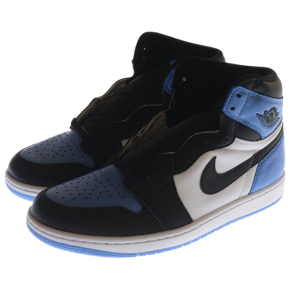 NIKE(ナイキ) AIR JORDAN 1 RETRO HI OG UNIVERSITY BLUE UNC TOE エアジョーダン レトロ ユニバーシティブルー ユーエヌシートゥ ハイカットスニーカー ブルー/ブラック US9/27cm DZ5485-400