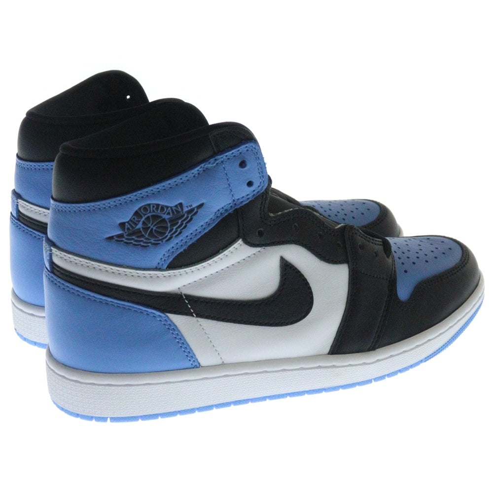 NIKE(ナイキ) AIR JORDAN 1 RETRO HI OG UNIVERSITY BLUE UNC TOE エアジョーダン レトロ ユニバーシティブルー ユーエヌシートゥ ハイカットスニーカー ブルー/ブラック US9/27cm DZ5485-400