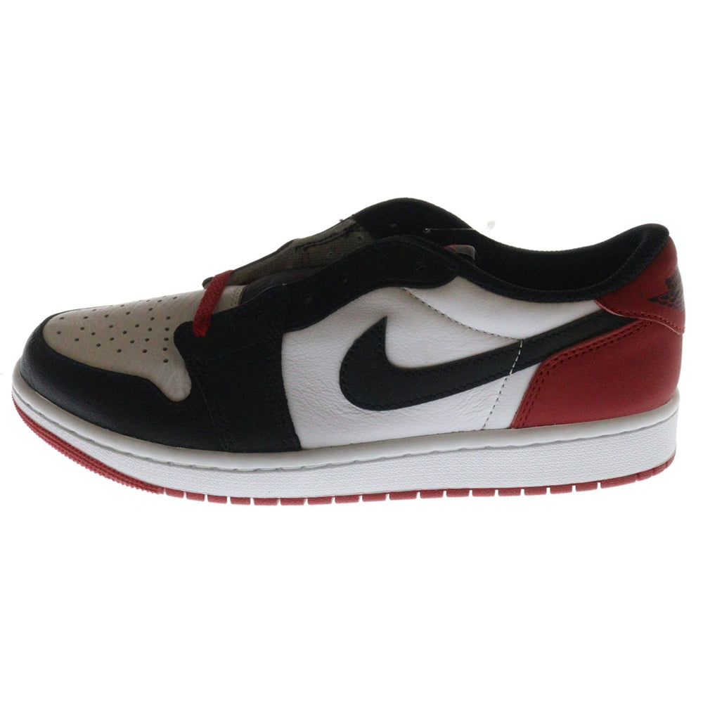 NIKE(ナイキ) AIR JORDAN 1 RETRO LOW OG BLACK TOE エアジョーダン レトロ ブラックトゥ ローカットスニーカー ホワイト/ブラック/レッド US9/27cm CZ0790-106