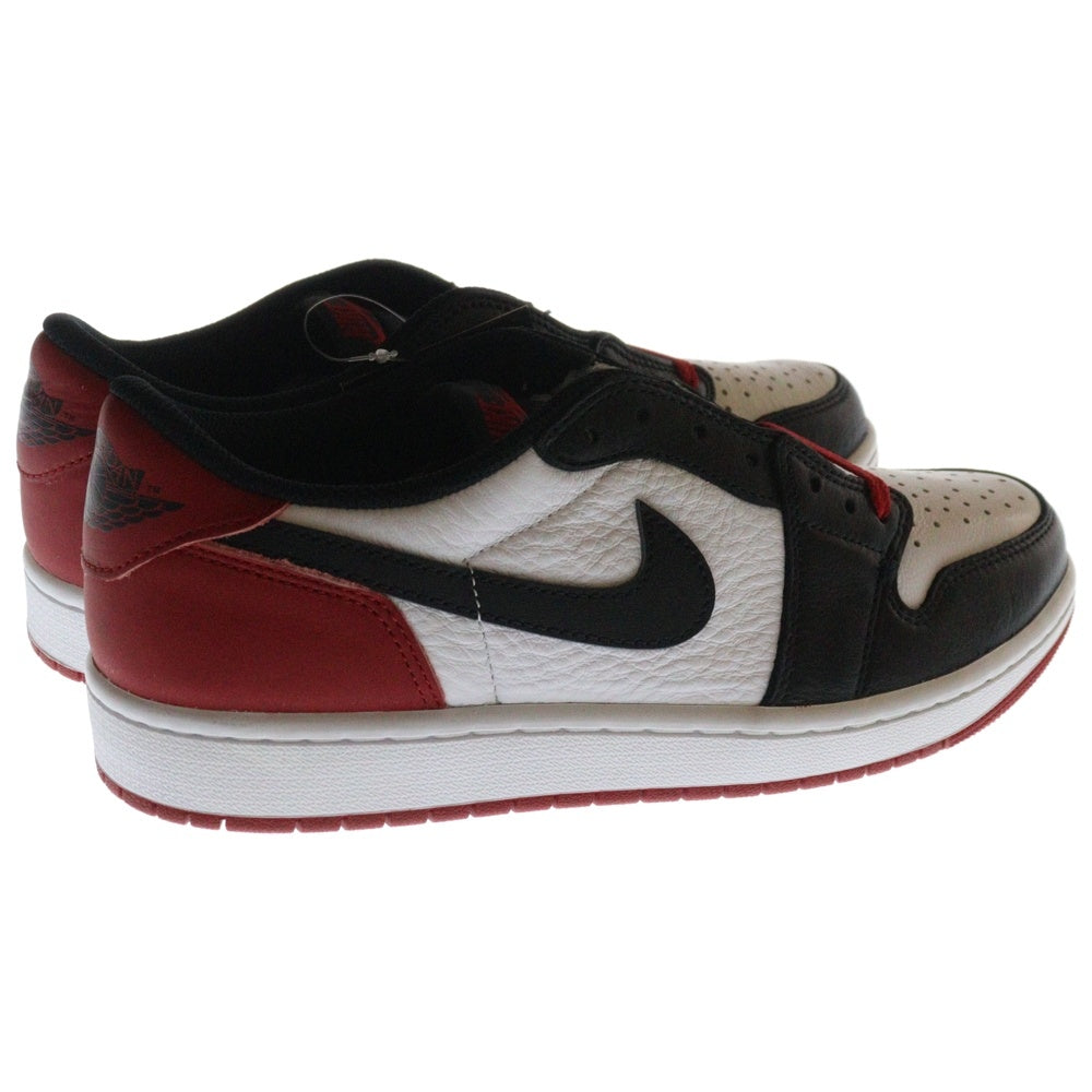 NIKE(ナイキ) AIR JORDAN 1 RETRO LOW OG BLACK TOE エアジョーダン レトロ ブラックトゥ ローカットスニーカー ホワイト/ブラック/レッド US9/27cm CZ0790-106