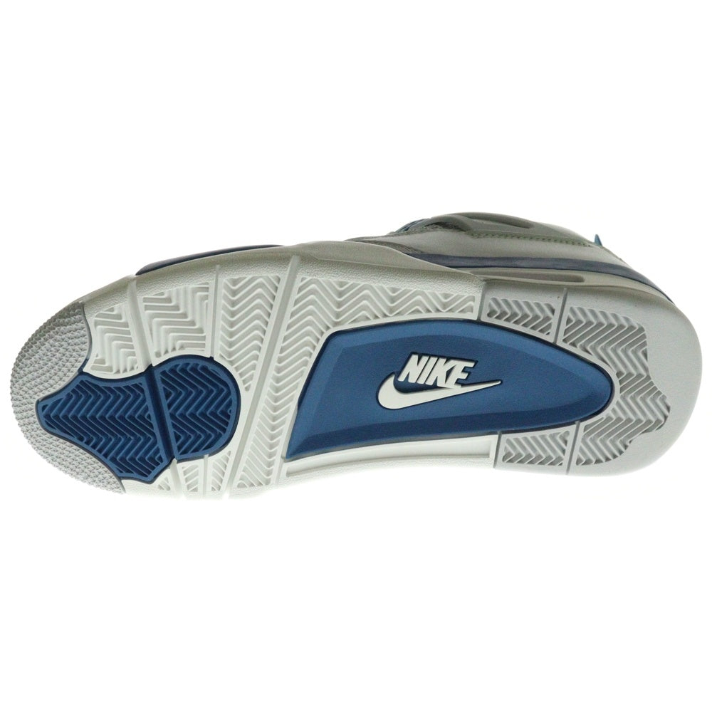 NIKE(ナイキ) AIR JORDAN 4 RETRO INDUSTRIAL BLUE エアジョーダン レトロ インダストリアルブルー ミッドカットスニーカー グレー/ブルー US9/27cm FV5029-141