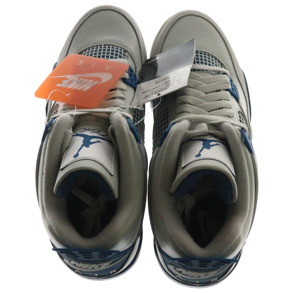 NIKE(ナイキ) AIR JORDAN 4 RETRO INDUSTRIAL BLUE エアジョーダン レトロ インダストリアルブルー ミッドカットスニーカー グレー/ブルー US9/27cm FV5029-141