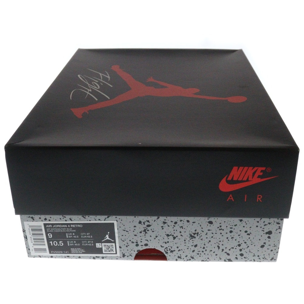 NIKE(ナイキ) AIR JORDAN 4 RETRO INDUSTRIAL BLUE エアジョーダン レトロ インダストリアルブルー ミッドカットスニーカー グレー/ブルー US9/27cm FV5029-141