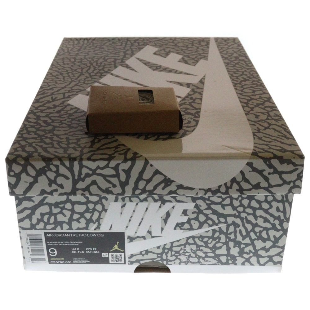 NIKE(ナイキ) AIR JORDAN 1 RETRO LOW OG BLACK CEMENT エアジョーダン レトロ ブラックセメント ローカットスニーカー グレー/ブラック US9/27cm CZ0790-001