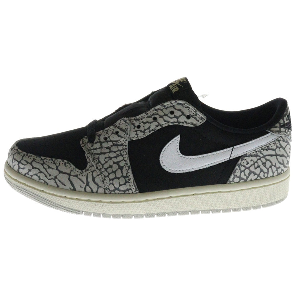 NIKE(ナイキ) WMNS AIR JORDAN 1 RETRO LOW OG BLACK CEMENT ウィメンズ エアジョーダン レトロ ブラックセメント ローカットスニーカー グレー/ブラック US8/25cm CZ0775-001