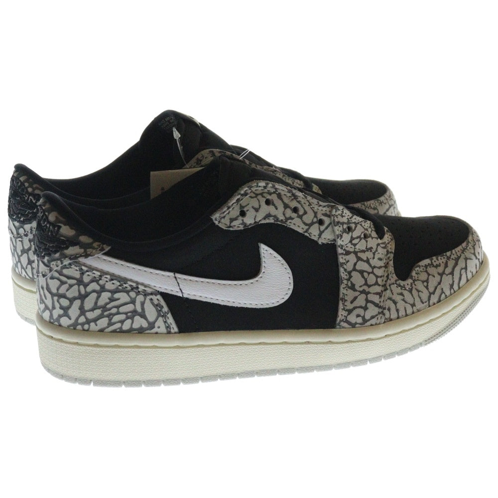 NIKE(ナイキ) WMNS AIR JORDAN 1 RETRO LOW OG BLACK CEMENT ウィメンズ エアジョーダン レトロ ブラックセメント ローカットスニーカー グレー/ブラック US8/25cm CZ0775-001