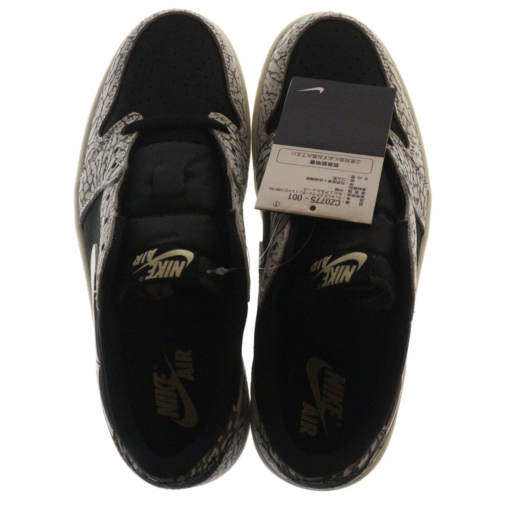 NIKE(ナイキ) WMNS AIR JORDAN 1 RETRO LOW OG BLACK CEMENT ウィメンズ エアジョーダン レトロ ブラックセメント ローカットスニーカー グレー/ブラック US8/25cm CZ0775-001