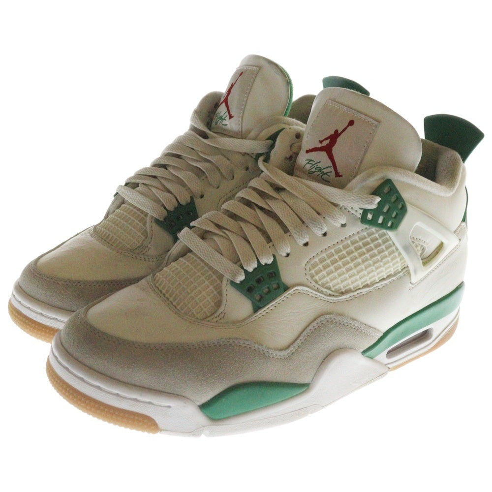 NIKE SB(ナイキエスビー) AIR JORDAN 4 RETRO SP PINE GREEN エアジョーダン レトロ パイングリーン ミッドカットスニーカー ホワイト/グリーン US9/27cm DR5415-103