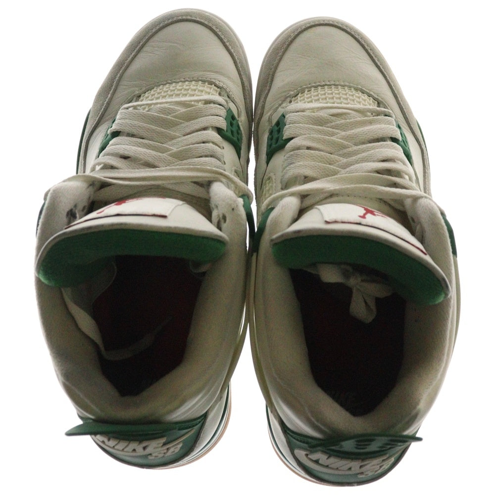 NIKE SB(ナイキエスビー) AIR JORDAN 4 RETRO SP PINE GREEN エアジョーダン レトロ パイングリーン ミッドカットスニーカー ホワイト/グリーン US9/27cm DR5415-103