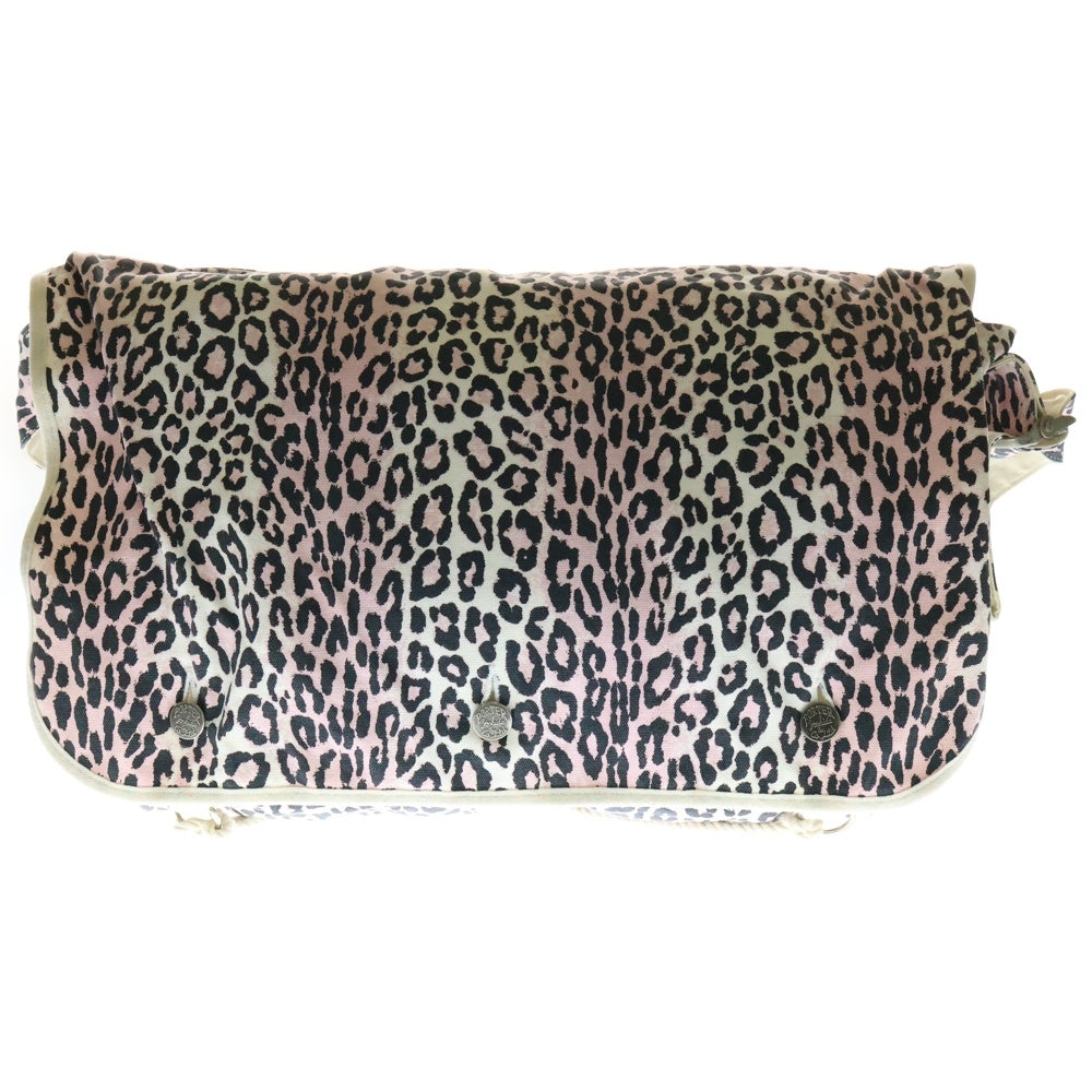 WACKO MARIA(ワコマリア) ×PORTER ポーター レオパード柄 キャンバスメッセンジャーバッグ ショルダーバッグ ピンク