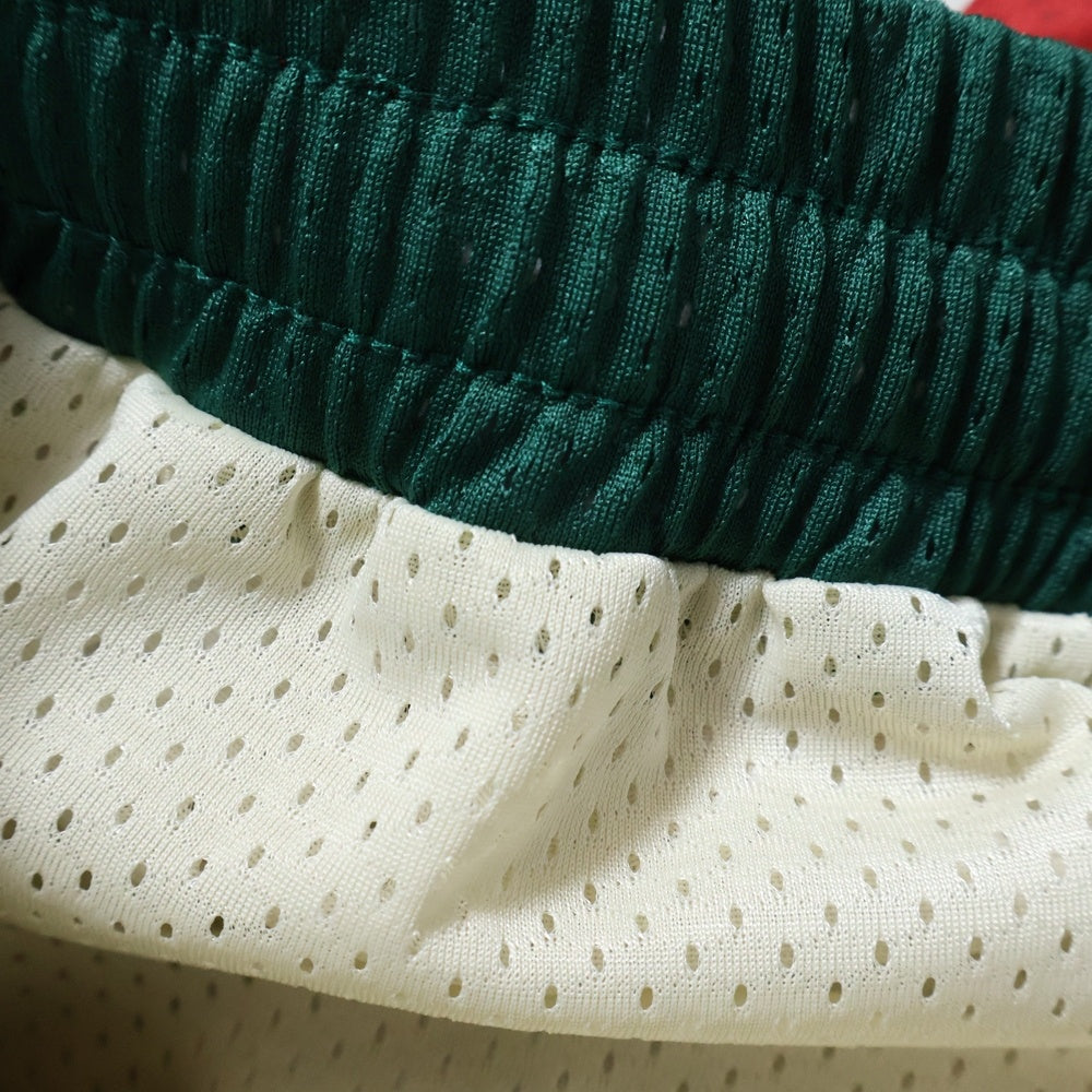 GUCCI(グッチ) 24SS GG Logo Mesh Fabric Shorts ロゴ メッシュ ハーフパンツ ショーツ アイボリー/レッド/グリーン 737407