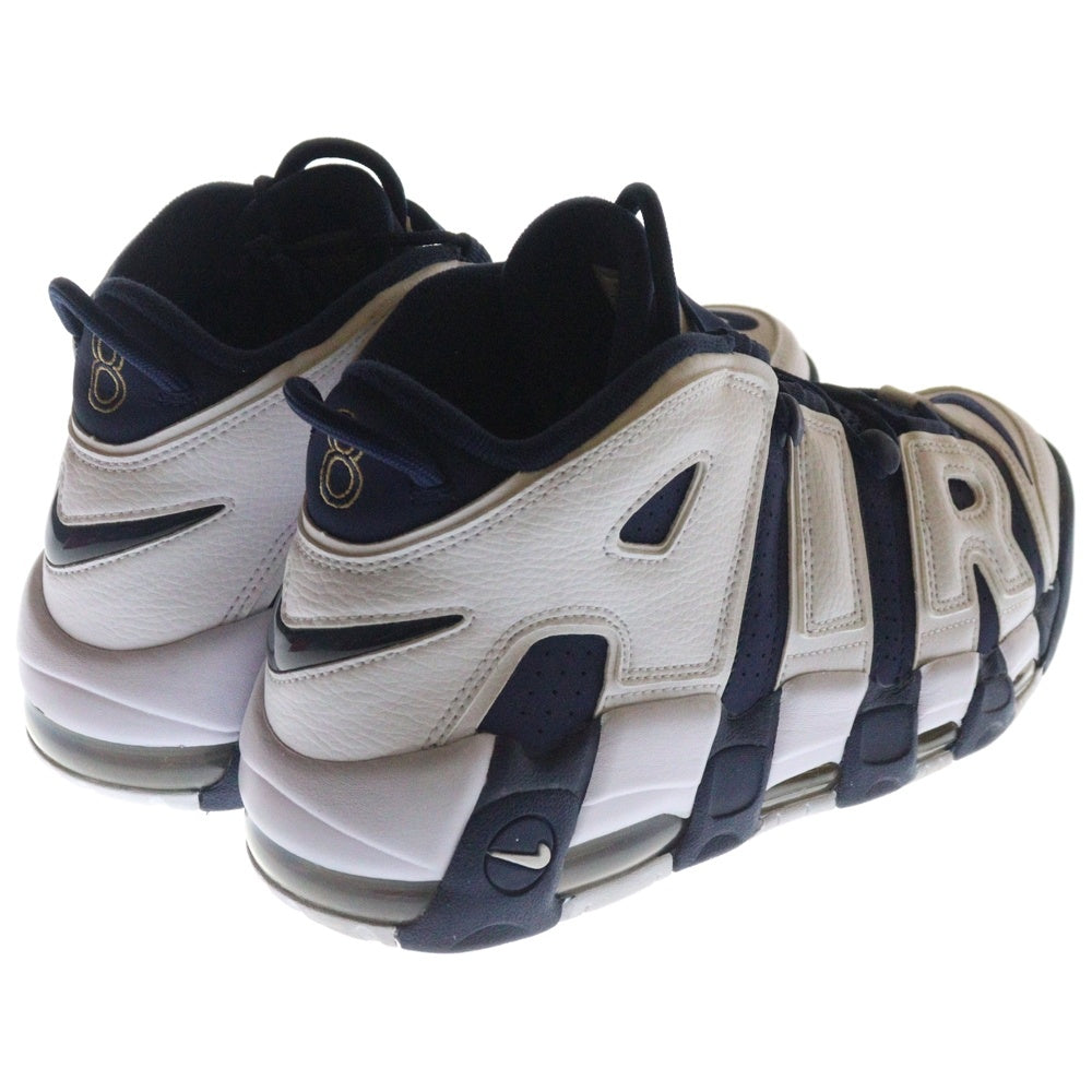 NIKE(ナイキ) AIR MORE UPTEMPO 96 OLYMPIC エアモアアップテンポ 96 オリンピック ハイカットスニーカー ネイビー/ホワイト US9/27cm FQ8182-100