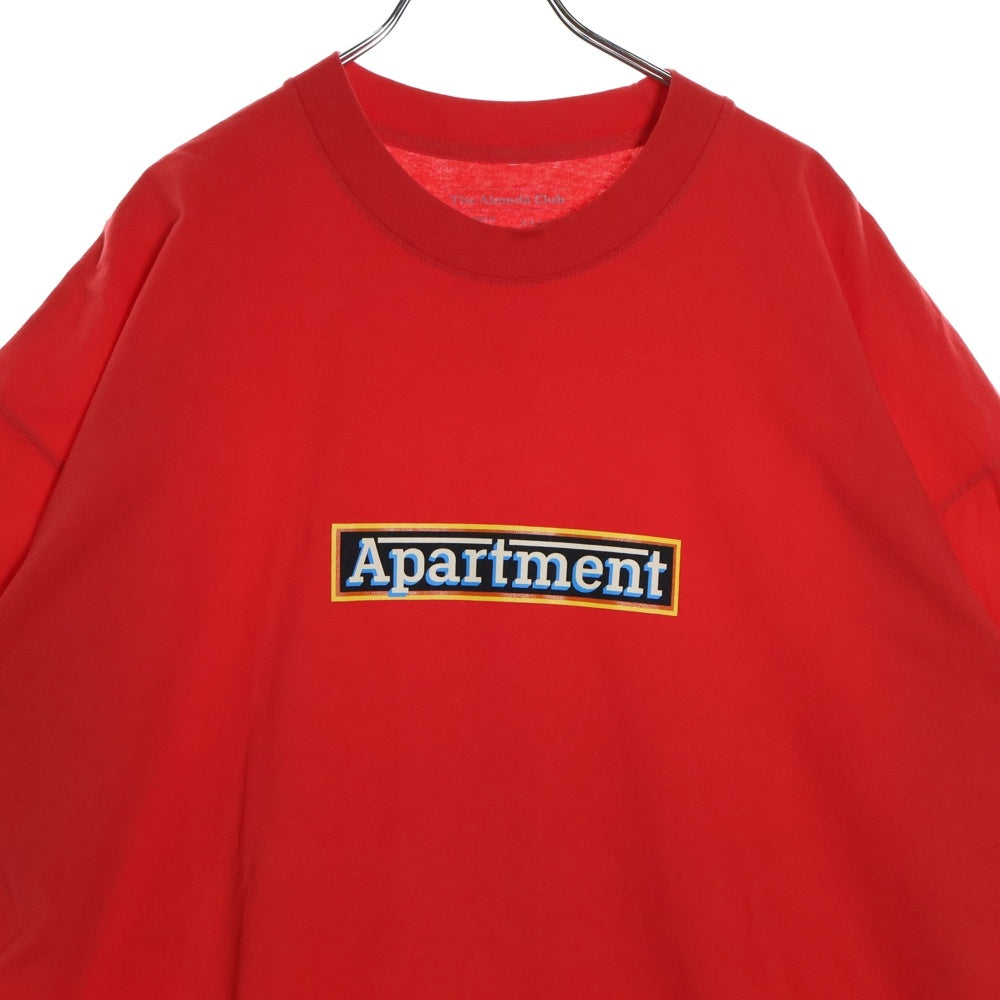 The Almeda Club(アルメダクラブ) Apartment フロントプリント クルーネック 半袖Tシャツ カットソー レッド