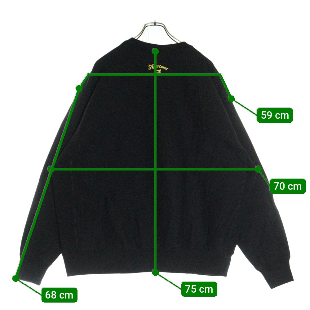 The Almeda Club(アルメダクラブ) ×Champion REVERSE WEAVE チャンピオン リバースウィーブ ロゴプリント クルーネック スウェット トレーナー ブラック
