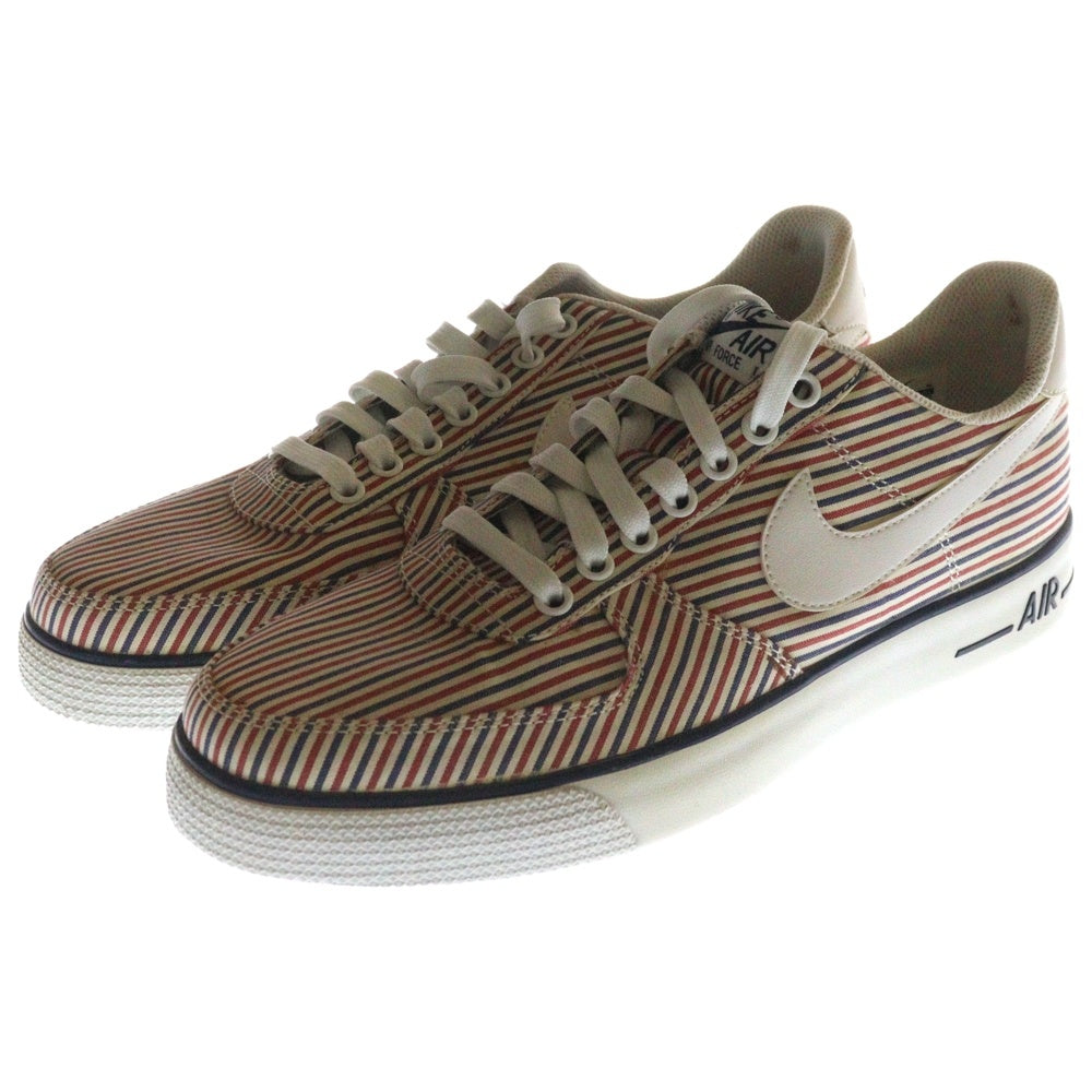 NIKE(ナイキ) 【観賞用 2014年製】 AIR FORCE 1 AC BR QS エアフォース1 ストライプ ローカットスニーカー ホワイト/レッド/ブルー US9.5/27.5cm 630939-102