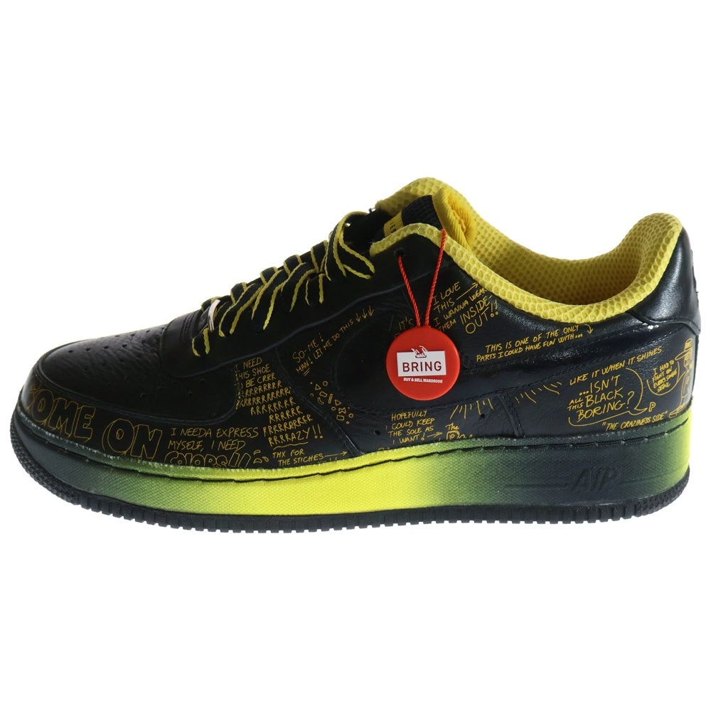 NIKE(ナイキ) 【観賞用 2009年製】 ×BUSY P AIR FORCE 1 LOW LIVESTRONG ビジー P エアフォース1 ライブストロング ローカットスニーカー US11/29cm 378367-001