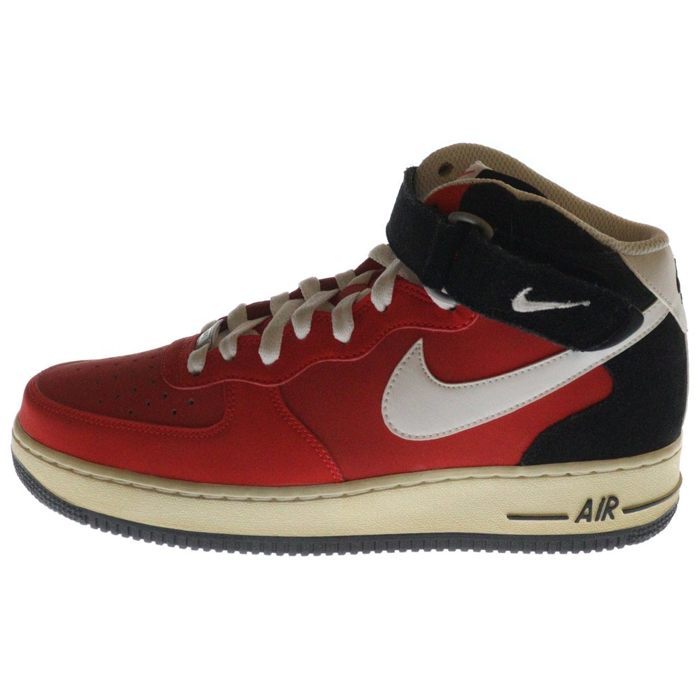 NIKE(ナイキ) 【観賞用 2014年製】 AIR FORCE 1 MID LIGHT CRIMSON BLACK エアフォース1 ライトクリムゾンブラック ミッドカットスニーカー レッド US10/28cm 315123-605