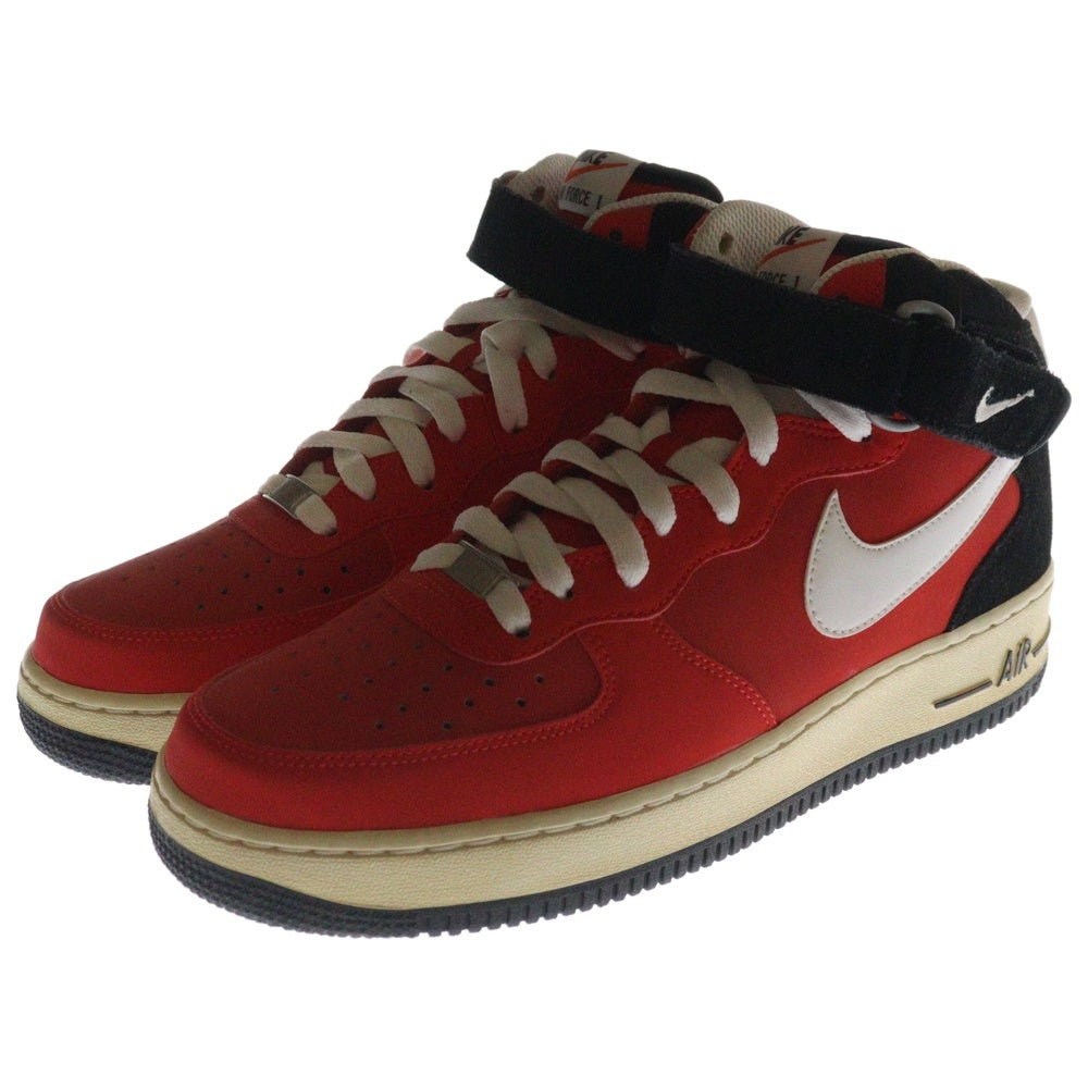 NIKE(ナイキ) 【観賞用 2014年製】 AIR FORCE 1 MID LIGHT CRIMSON BLACK エアフォース1 ライトクリムゾンブラック ミッドカットスニーカー レッド US10/28cm 315123-605