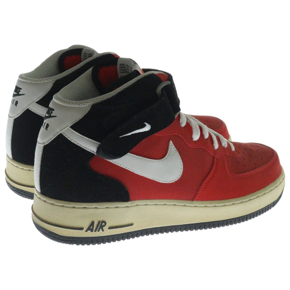 NIKE(ナイキ) 【観賞用 2014年製】 AIR FORCE 1 MID LIGHT CRIMSON BLACK エアフォース1 ライトクリムゾンブラック ミッドカットスニーカー レッド US10/28cm 315123-605