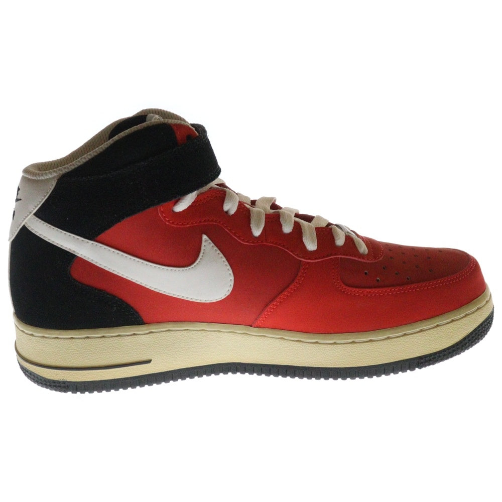 NIKE(ナイキ) 【観賞用 2014年製】 AIR FORCE 1 MID LIGHT CRIMSON BLACK エアフォース1 ライトクリムゾンブラック ミッドカットスニーカー レッド US10/28cm 315123-605