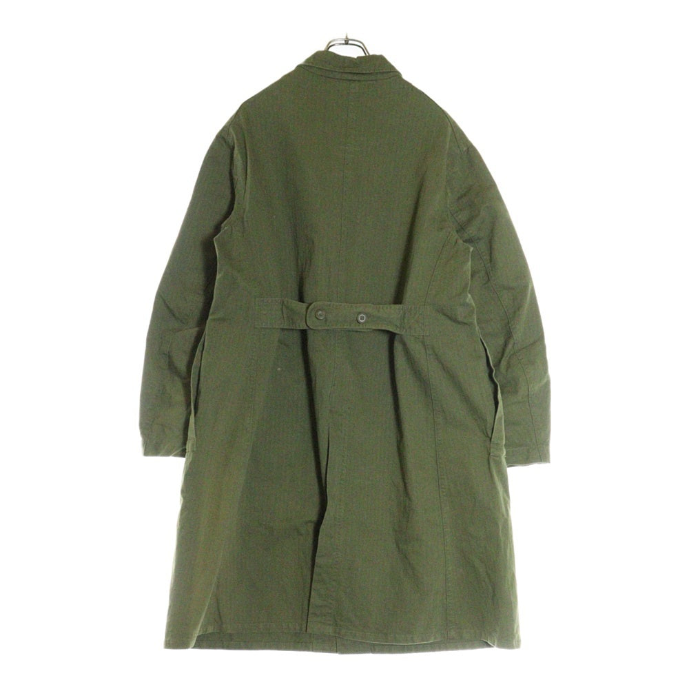 BACK NUMBER(バックナンバー) WASHI DENIM 和紙デニム マルチポケット コットン ショップコート グリーン BN-4116002