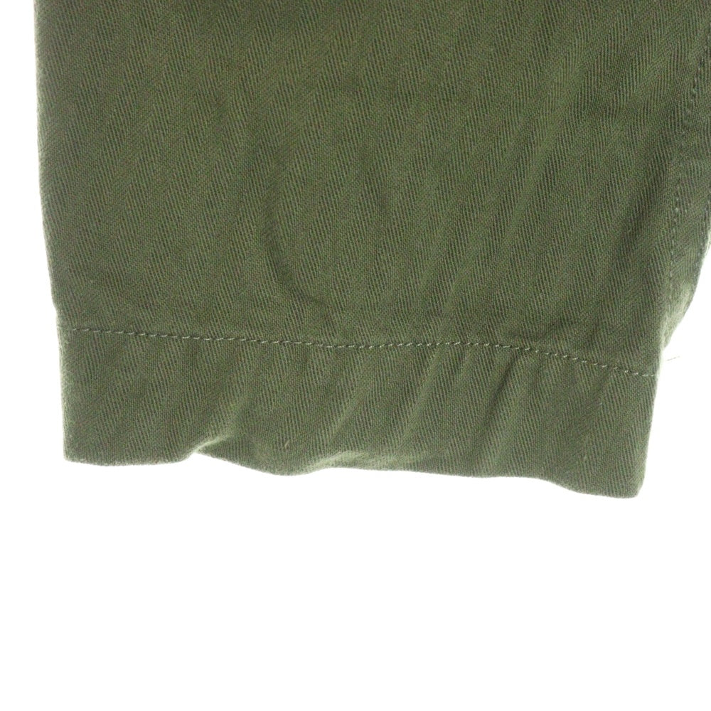 BACK NUMBER(バックナンバー) WASHI DENIM 和紙デニム マルチポケット コットン ショップコート グリーン BN-4116002
