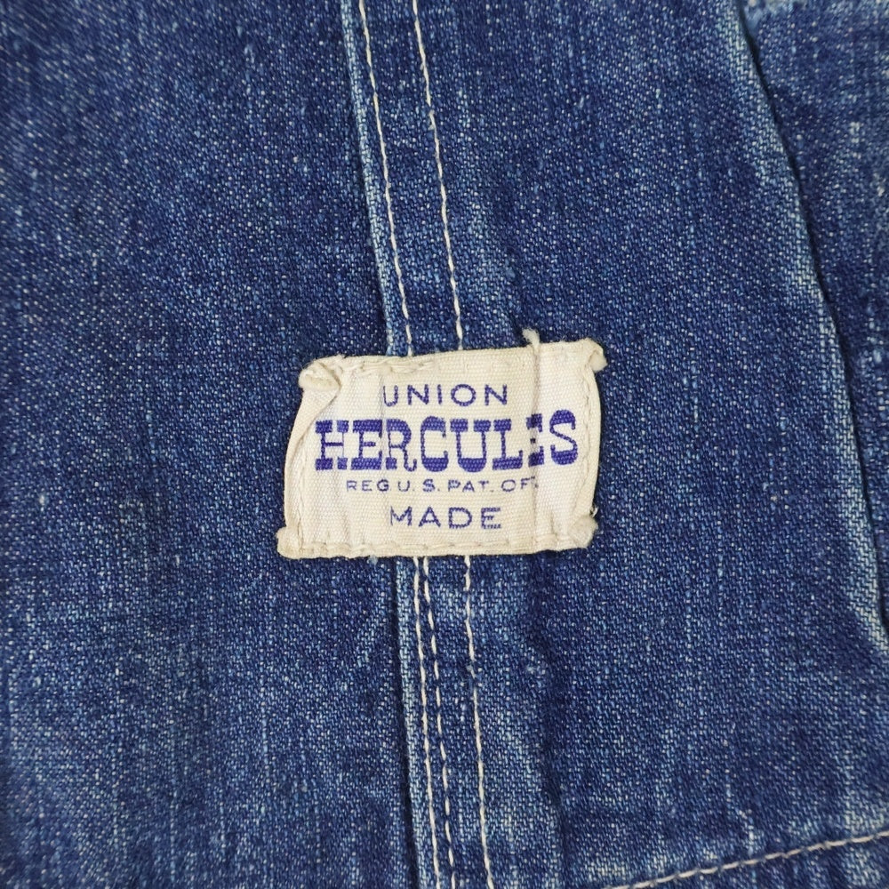 VINTAGE(ヴィンテージ) 40S VINTAGE HERCULES ヴィンテージ ヘラクレス マルチポケット ブランドロゴボタン ペインターワーク デニム オーバーオール インディゴ