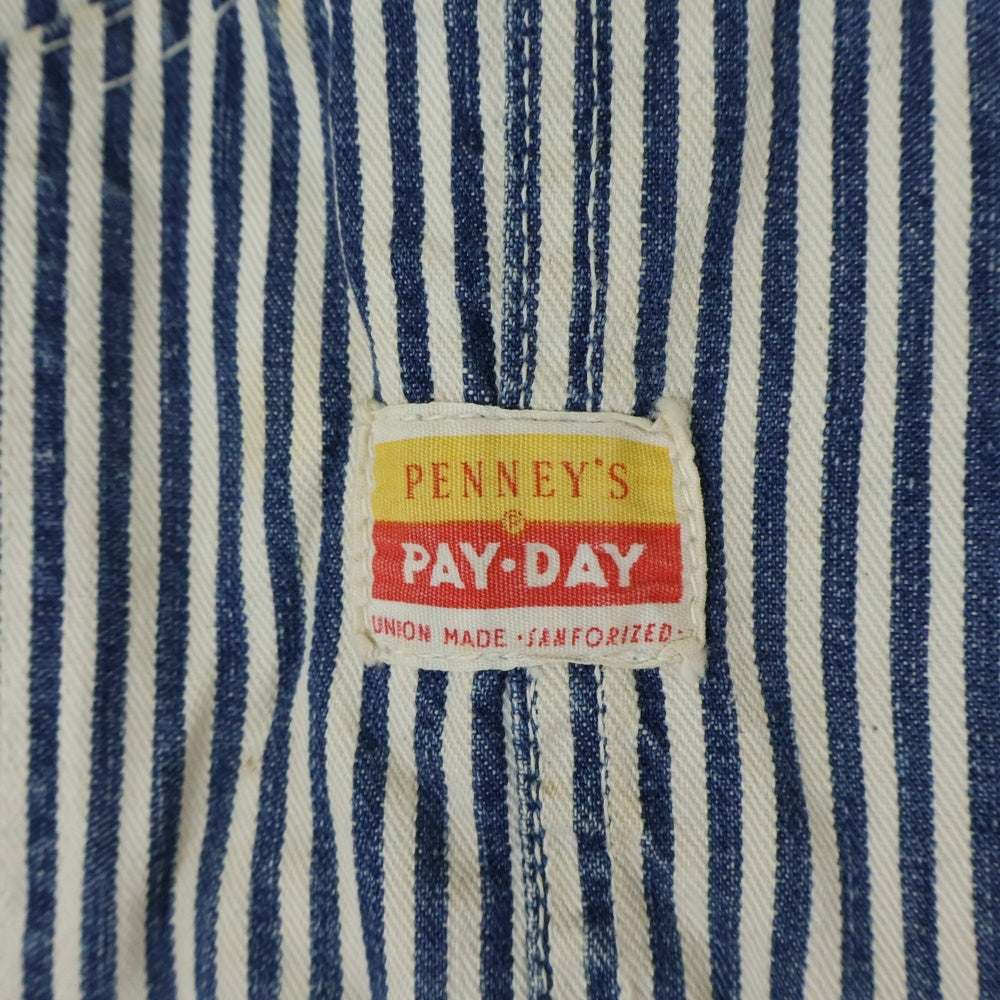 PAY DAY(ペイデイ) 50s VINTAGE J.C.PENNEY SUPER PAYDAY ヴィンテージ ジェーシーペニー スーパーペイデイ マルチポケット ストライプ ペインターワーク オーバーオール