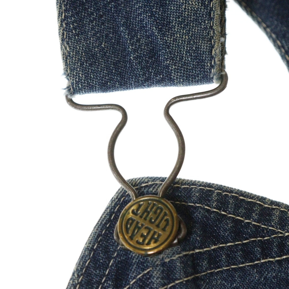 VINTAGE(ヴィンテージ) 40S VINTAGE HEADLIGHT ヴィンテージ ヘッドライト マルチポケット ロゴパッチ ペインターワーク デニム オーバーオール インディゴ