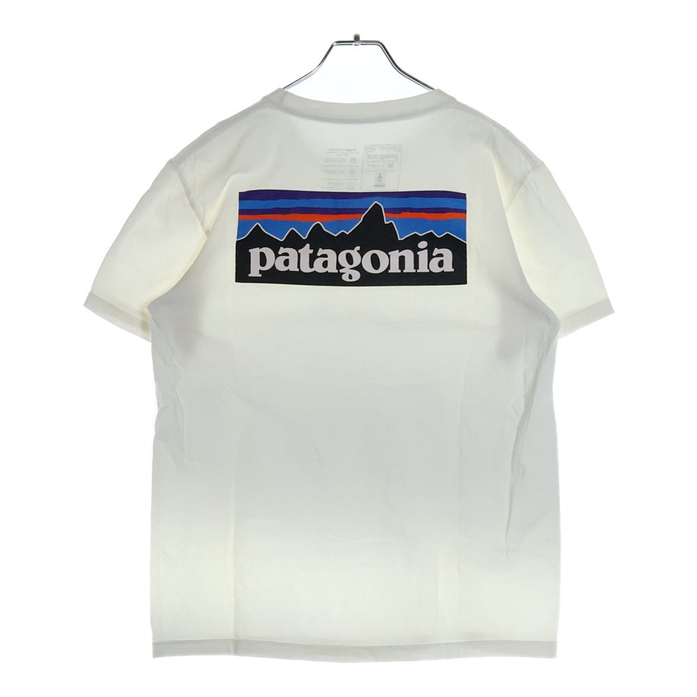 PATAGONIA(パタゴニア) SLIM FIT スリムフィット オーガニックコットン 両面プリント クルーネック 半袖Tシャツ カットソー ホワイト