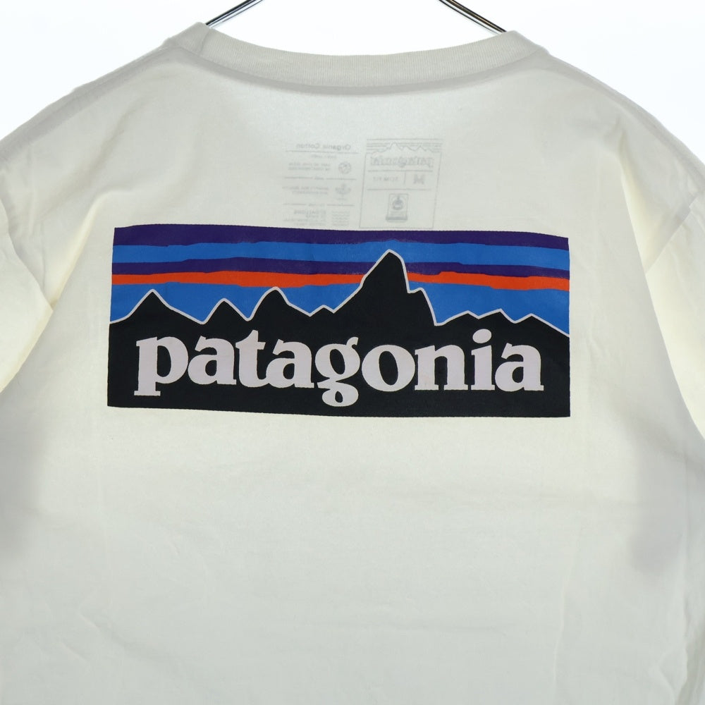 PATAGONIA(パタゴニア) SLIM FIT スリムフィット オーガニックコットン 両面プリント クルーネック 半袖Tシャツ カットソー ホワイト
