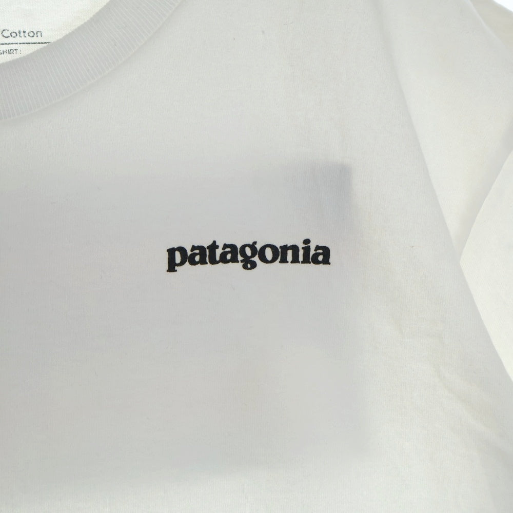 PATAGONIA(パタゴニア) SLIM FIT スリムフィット オーガニックコットン 両面プリント クルーネック 半袖Tシャツ カットソー ホワイト
