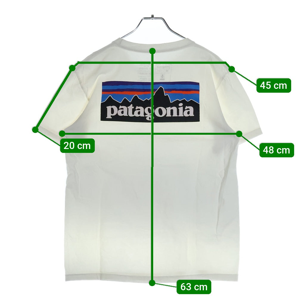 PATAGONIA(パタゴニア) SLIM FIT スリムフィット オーガニックコットン 両面プリント クルーネック 半袖Tシャツ カットソー ホワイト