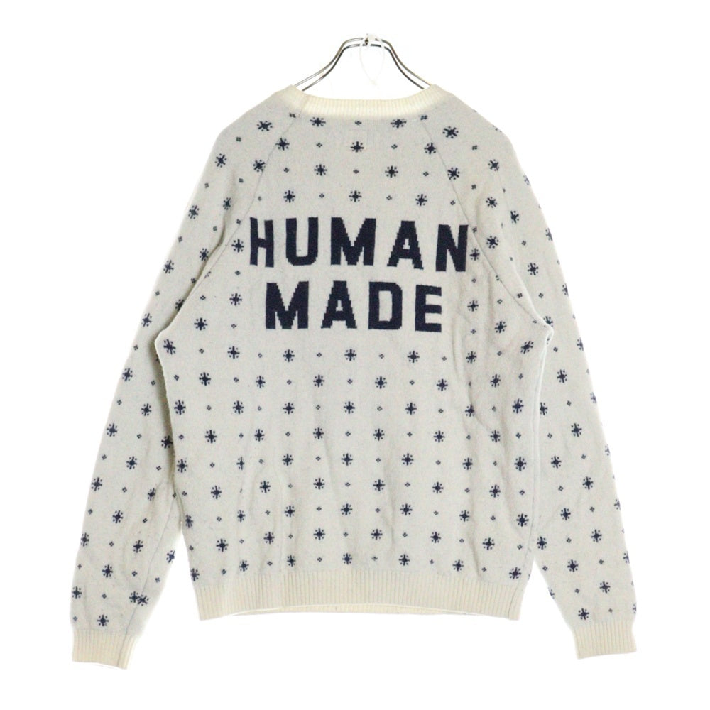 HUMAN MADE(ヒューマンメイド) 23AW POLAR BEAR JACQUARD KNIT SWEATER ポーラー ベア ジャガード ニット セーター ホワイト