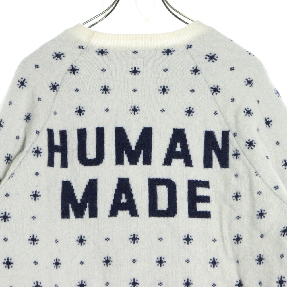 HUMAN MADE(ヒューマンメイド) 23AW POLAR BEAR JACQUARD KNIT SWEATER ポーラー ベア ジャガード ニット セーター ホワイト