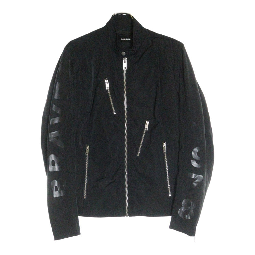 DIESEL(ディーゼル) J-MEXIC スリーブプリント シングルライダースジャケット ブラック 00SH1U