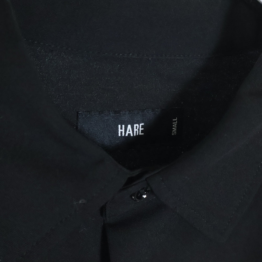 HARE(ハレ) エンブロイダリー ロングスリーブ 長袖 シャツ ブラック HA020028TO