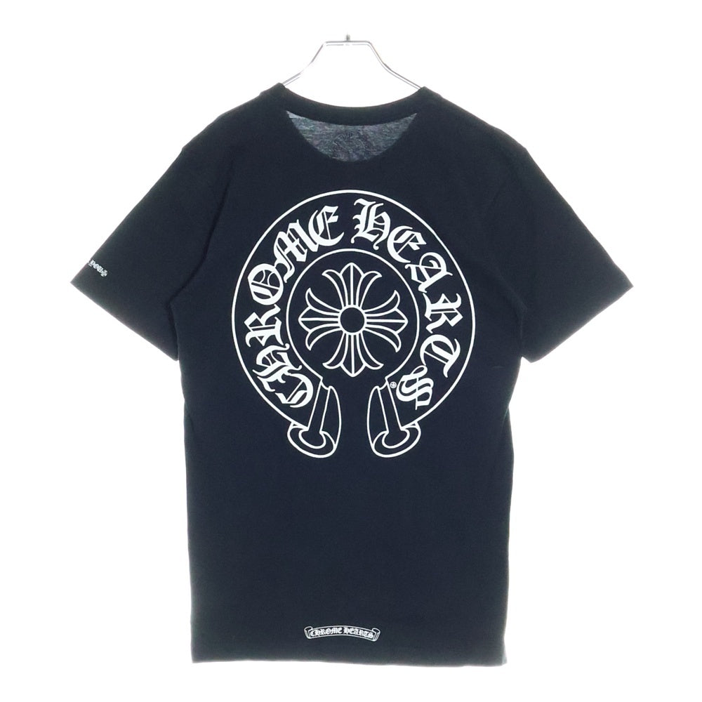 CHROME HEARTS(クロムハーツ) HORCESHOE TEE ホースシューロゴ クルーネック半袖ポケットTシャツ カットソー ブラック