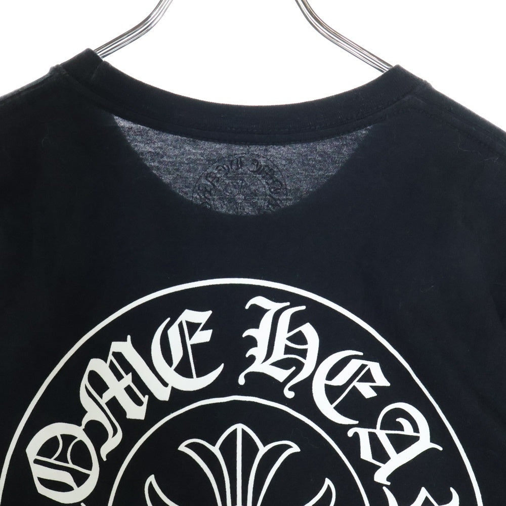 CHROME HEARTS(クロムハーツ) HORCESHOE TEE ホースシューロゴ クルーネック半袖ポケットTシャツ カットソー ブラック