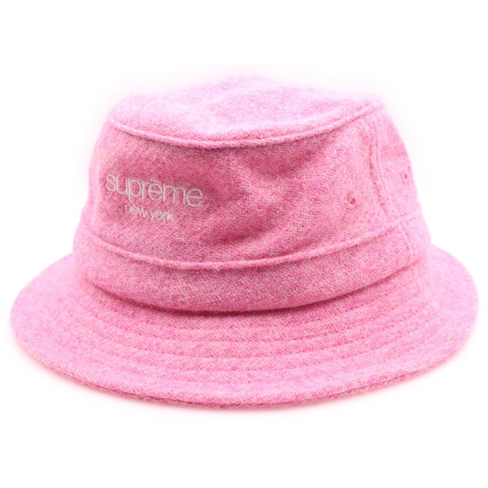 SUPREME(シュプリーム) 21AW Harris Tweed Classic Logo Crusher Hat ハリスツイード クラシックロゴ クラッシャーハット 帽子 ピンク
