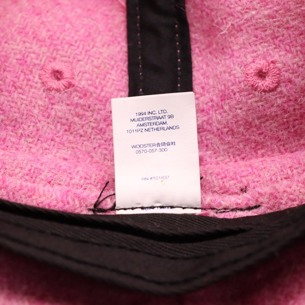 SUPREME(シュプリーム) 21AW Harris Tweed Classic Logo Crusher Hat ハリスツイード クラシックロゴ クラッシャーハット 帽子 ピンク
